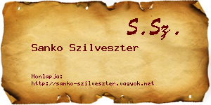 Sanko Szilveszter névjegykártya