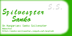 szilveszter sanko business card